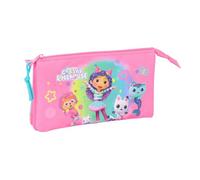 Safta Trousse triple enfant GABBY'S DOLLHOUSE CONFETTI 22 x 3 x 12 cm Rose/Turquoise M Décontracté