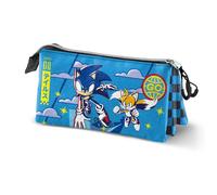 Trousse Triple - Sonic Go - Bleu - Taille Unique