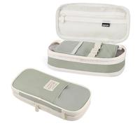 Trousse, Trousse à Crayons Grande Capacité, Pencil Case pour Filles, Adolescentes et Adultes, Trousse à Crayons Extensible, Imperméable, Adaptée pour l'École, le Bureau et le Bureau à Domicile (Vert)