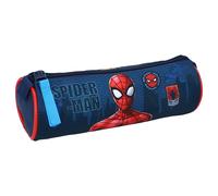 Trousse tube 'Spiderman' bleu rouge - 20x7 cm Rouge