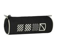Trousse Tubulaire Noire Error pour garçon, avec Fermeture éclair 22x8x8 cm
