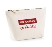 Trousse Un Couac Ca Soublie - Pouch Case - Idée Trousse Rangement Cadeau Anniversaire Fête Original Famille Travail Départ Collègue Retraite Noël. - Bordeaux&Pêche - 4