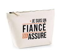 Trousse Un Fiancé Qui Assure | Pochette Toilette Maquillage | Idée Cadeau EVG Humour Original Enterrement de Vie de Garçon Mari Mariage Drôle Unique