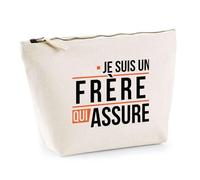 Trousse Un Frère Qui Assure | Pochette Toilette Maquillage | Idée Cadeau Frère Humour Original Noël Anniversaire Fête Famille Amour