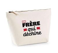 Trousse Un frère Qui déchire | Pouch | Idée Pochette Toilette Maquillage Transport Cadeau Anniversaire Fête Original Famille Travail Départ Collègue Retraite
