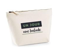 Trousse Un Jour Une Balade - Pouch Case - Idée Trousse Rangement Cadeau Anniversaire Fête Original Famille Travail Départ Collègue Retraite Noël. - Bleu&Vert - 4