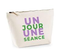 Trousse Un Jour Une Seance - Pouch Case - Idée Trousse Rangement Cadeau Anniversaire Fête Original Famille Travail Départ Collègue Retraite Noël. - Violet&Vert - 1