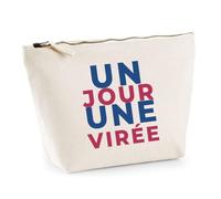 Trousse Un Jour Une Viree - Pouch Case - Idée Trousse Rangement Cadeau Anniversaire Fête Original Famille Travail Départ Collègue Retraite Noël. - Bordeaux&Bleu - 1