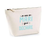 Trousse Un Mari Qui Déchire 2 | Pochette Toilette Maquillage | Idée Cadeau Couple Humour Original Mariage Drôle Unique