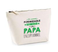 Trousse Un Papa Exceptionnel | Pochette Toilette Maquillage | Idée Cadeau Père Humour Original Noël Anniversaire Fête des Pères Famille Amour Naissance Retraite