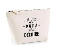 Trousse Un Papa Qui Déchire 3 | Pochette Toilette Maquillage | Idée Cadeau Père Humour Original Noël Anniversaire Fête des Pères Famille Amour Naissance Retraite