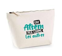 Trousse Une Atsem Pas comme Les Autres | Pouch | Idée Pochette Toilette Maquillage Transport Cadeau Anniversaire Fête Original Famille Travail Départ Collègue Retraite