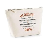 Trousse Une Charlotte Aussi géniale | Pochette Toilette Maquillage Idée Sac Cadeau