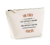 Trousse Une Cindy Aussi géniale | Pochette Toilette Maquillage Idée Sac Cadeau