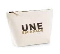 Trousse Une Escapade - Pouch Case - Idée Trousse Rangement Cadeau Anniversaire Fête Original Famille Travail Départ Collègue Retraite Noël. - Marron&Marron - 1