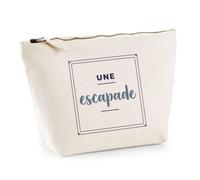 Trousse Une Escapade - Pouch Case - Idée Trousse Rangement Cadeau Anniversaire Fête Original Famille Travail Départ Collègue Retraite Noël. - Bleu&Gris - 3