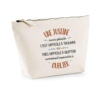 Trousse Une Justine Aussi géniale | Pochette Toilette Maquillage Idée Sac Cadeau