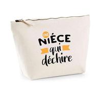 Trousse Une nièce Qui déchire | Pouch | Idée Pochette Toilette Maquillage Transport Cadeau Anniversaire Fête Original Famille Travail Départ Collègue Retraite