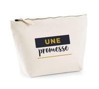 Trousse Une Promesse - Pouch Case - Idée Trousse Rangement Cadeau Anniversaire Fête Original Famille Travail Départ Collègue Retraite Noël. - Bleu&Jaune - 4