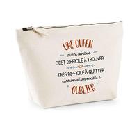 Trousse Une Queen Aussi géniale | Pochette Toilette Maquillage Idée Sac Cadeau