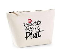 Trousse Une raclette s’il Vous plaît | Pouch | Idée Pochette Toilette Maquillage Transport Cadeau Anniversaire Fête Original Famille Travail Départ Collègue Retraite