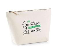 Trousse Une secrétaire Pas comme Les Autres | Pouch | Idée Pochette Toilette Maquillage Transport Cadeau Anniversaire Fête Original Famille Travail Départ Collègue Retraite