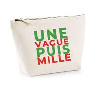 Trousse Une Vague Puis Mille - Pouch Case - Idée Trousse Rangement Cadeau Anniversaire Fête Original Famille Travail Départ Collègue Retraite Noël. - Vert&Rouge - 1