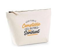 Trousse Véritable Comptable Les Autres Font Semblant | Pouch | Idée Pochette Toilette Maquillage Transport Cadeau Anniversaire Fête Original Famille Travail Départ Collègue Retraite