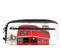 Trousse vintage British Tour Londres bus rouge grande capacité pour l'école adolescents, garçons, filles, hommes et femmes