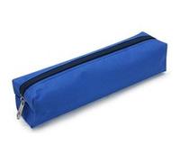 Waytex Trousse rectangulaire petit format 21 x 4 x 4 cm, textile souple, fermeture zippée Bleu