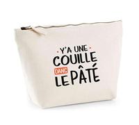 Trousse Y’a Une couille | Pouch | Idée Pochette Toilette Maquillage Transport Cadeau Anniversaire Fête Original Famille Travail Départ Collègue Retraite