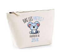 Trousse Zélie Bas Les Pattes Koala | Idée Fête des mères Cadeau Travail Retraite Trousse Maquillage Toilette