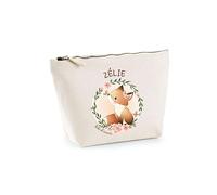 Trousse Zelie Bébé d'amour Renard | Pochette Enfant Mignonne Toilette Maquillage Idée Cadeau pour Jeune