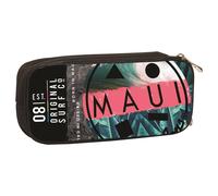 Trousse Zippée 2 Compartiments Tissu Imprimé Tropical Maui & Sons Multicolore TU