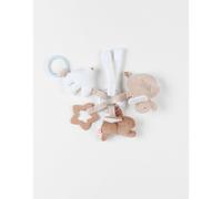 NOUKIE'S - Hochet D'activité Bébé Bali, Moka & Snow - Jeu Éveil en Veloudoux - À Installer sur Lit, Parc de Jeu, Siège Coque 0+, Poussette