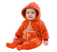 Trousseau Naissance Bebe - Body Bébé Doublé Polaire Confortable, Vêtement d'hiver Complet pour Bébé avec Capuche pour Garçons, Combinaison Chaude