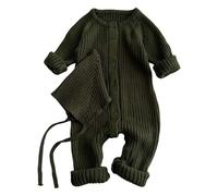 Trousseau Naissance Bebe - Body Tricoté pour Bébé French Manor, Combinaison Confortable pour Bébé, Barboteuse Chaude, Tenue pour Garçons, Fil Doux