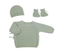 Trousseau Naissance Bébé En Maille Green 0/1M(50/54)