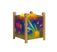 TROUSSELIER Veilleuse Lanterne Magique Les Papillons Bois naturel 12V 10W ampoule incluse Prise EU