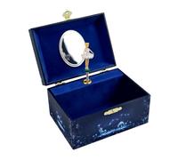 Trousselier - Ballerine - Boîte à bijoux musicale - Cadeau pour les jeunes filles - Phosphorescent - Brille dans le noir - Musique Lac des cygnes - Couleur bleu foncé
