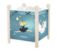 TROUSSELIER - Ballerines - Veilleuse - Lanterne Magique - Idéal Cadeau Enfant - Dessin animé - Lumière rassurante - Couleur Bois Blanc - Ampoule 12V 10W inclue - Prise Elec. EU