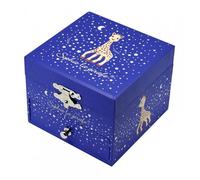 TROUSSELIER - Sophie la Girafe. - Boîte à Trésors & Bijoux Musicale - Idéal Cadeau Enfant - Phosphorescent - Brille dans la nuit - Musique La Valse d'Amélie Poulain - Colori Bleu Nuit