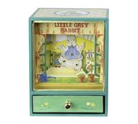 TROUSSELIER - Boite à Musique Traditionnelle - Dancing Little Grey Rabbit. - Idéal Cadeau Enfant - Musique It's a small world - Colori Vert