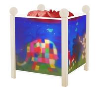 TROUSSELIER - Elmer. l'Eléphant - Veilleuse - Lanterne Magique - Idéal Cadeau Enfant - Dessin animé - Lumière rassurante - Couleur Bois Blanc - Ampoule 12V 10W inclue - Prise Elec. EU