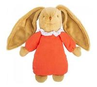 Trousselier - Lapin Nid d'Ange Doudou Musical 25Cm - Coton Bio Corail G