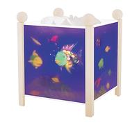 TROUSSELIER - Le Poisson Arc en Ciel. - Veilleuse - Lanterne Magique - Idéal Cadeau Enfant - Dessin animé - Lumière rassurante - Couleur Bois Blanc - Ampoule 12V 10W inclue - Prise Elec. EU