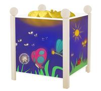 TROUSSELIER - Les Papillons - Veilleuse - Lanterne Magique - Idéal Cadeau Enfant - Dessin animé - Lumière rassurante - Couleur Bois Blanc - Ampoule 12V 10W inclue - Prise Elec. EU