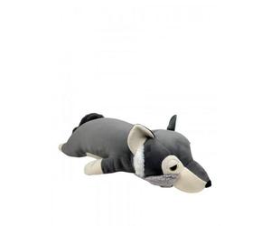 Trousselier Nemu Nemu Animals - Grosse Peluche Loup Kawaii - Peluche Geante Loup Extra Douce et Douillette - Grande Peluche Animaux Conçu au Japon - Taille L - 66 cm - Coussin Kawaii