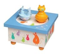 Trousselier - S95011 - Jouet De Premier Age - Boite À Musique Bois - Chat & Souris