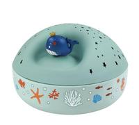TROUSSELIER - Veilleuse Océan Baleine - Veilleuse Bébé Musicale et Lumineuse - Veilleuse Enfant Projecteur - Veilleuse Etoile Projection Musicale - Figurine rotative Bois - Piles Incluses